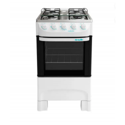 Fogão Mueller 4 Bocas Moderatto Manual Mesa de Aço Inox Forno 48 Litros GA 14400110