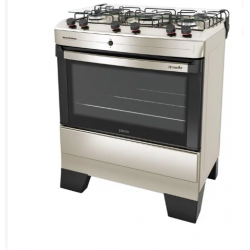 Fogão Mueller 5 Bocas Piacere Automático Mesa de Inox Forno 81,6L - Inox  GA 14401030