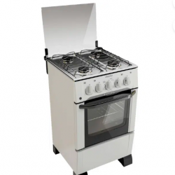 Fogão Braslar 4 Bocas Sirius Plus Automático Inox Forno 46,3L Branco GA 404368