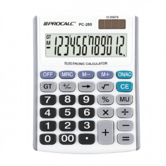 Calculadora de Mesa 12 Digitos PC255  Procalc BR 45248