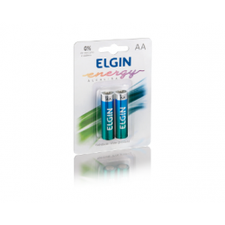 Pilha Alcalina AA LR6 1.5V Blister c/2un Elgin BR 70801