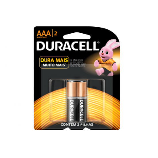 Pilha Alcalina AAA 1,5V Blister c/ 2un Duracell BR 80296