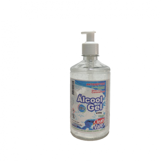 Álcool Gel 70% 430g Válvula Pump Clean Vale 