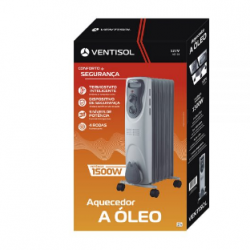 Aquecedor a Óleo Doméstico 1500W Cinza Ventisol 