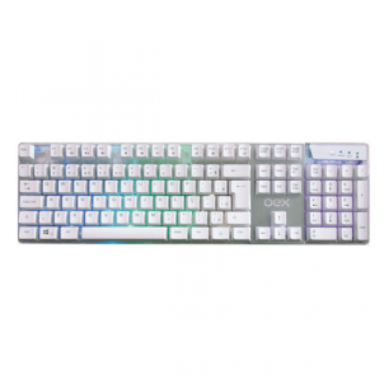 TECLADO GAMER PRISMATIC TC205 BRANCO USB 48.5889 OEX BR 41402