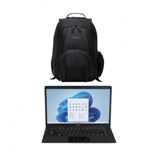 Combo Office - Notebook Ultra com Windows 11 Home Intel Celeron 4GB 120GB SSD 14,1 Pol. HD Microsoft 365 Personal e Mochila Targus Groove 16