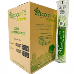 Copo de Plástico Descartável Biodegradável PP 200ml Água CX  c/2.500 un  Ecocopo EC 44276