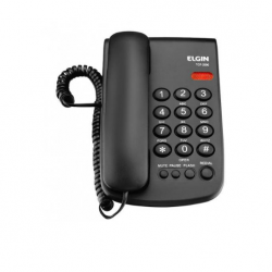 Telefone com Fio e Chave de Bloqueio TCF 2000 Preto