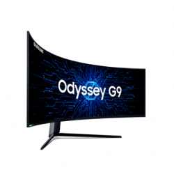 Monitor Gamer Curvo Samsung Odyssey 49" DQHD, 240Hz, 1ms, HDMI, Display Port, USB, G-sync, Freesync Premium Pro, Com Ajuste , Bivolt FU 266096