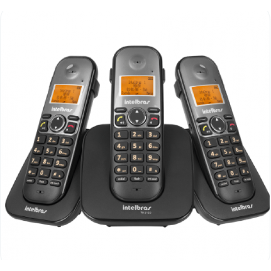 Combo Telefone sem Fio Intelbras + Dois Ramais Adicionais TS 5123 IN 4125123