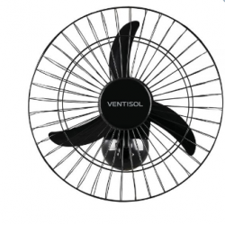 Ventilador de Parede 50cm Preto Bivolt Comercial 200W Ventisol 