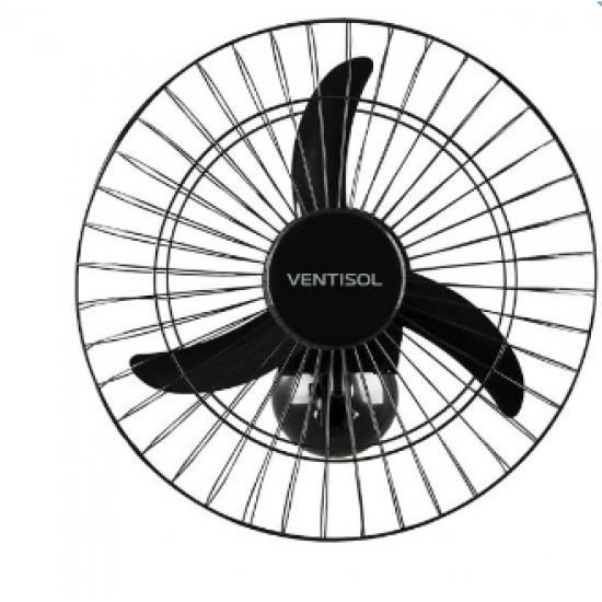 Ventilador de Parede 50cm Preto Bivolt Comercial 200W Ventisol 