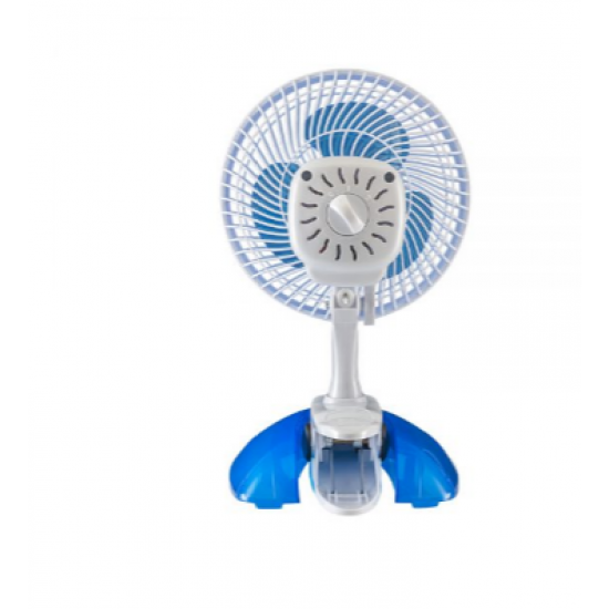 Mini Ventilador 20cm Portátil 3 Pás Branco Base ou Clipe Ventisol VE 8757